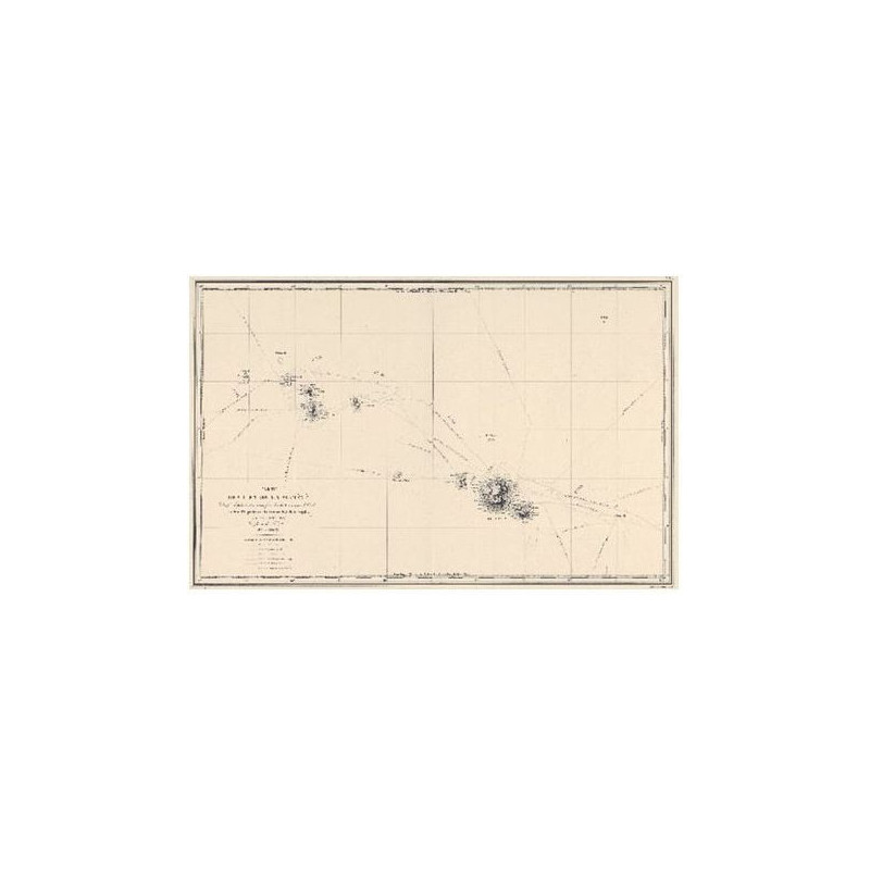 Reproduction carte marine ancienne - 0066-WN - Carte des îles de la Société (1823) - 91 x 64 cm