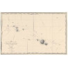 Reproduction carte marine ancienne - 0066-WN - Carte des îles de la Société (1823) - 91 x 64 cm