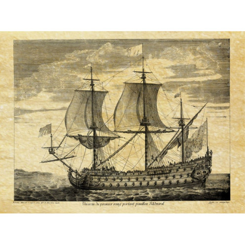 Reproduction gravure'ancienne Le Soleil Royal - Gravure de 1685 - 58 x 41 cm