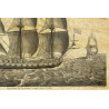 Reproduction gravure'ancienne Frégate ou Vaisseaux de 3ème rang en 1685 - 58 x 41 cm