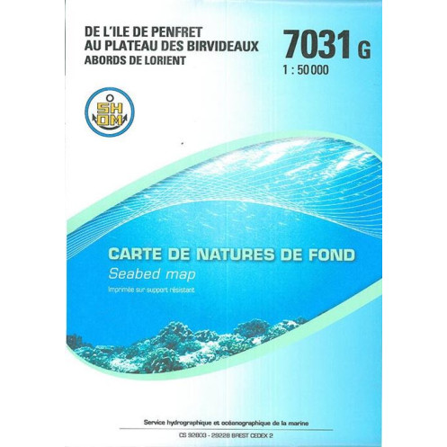 Shom G - 7031G - De l'île de Penfret au Plateau des Birvideaux - Abords de Lorient