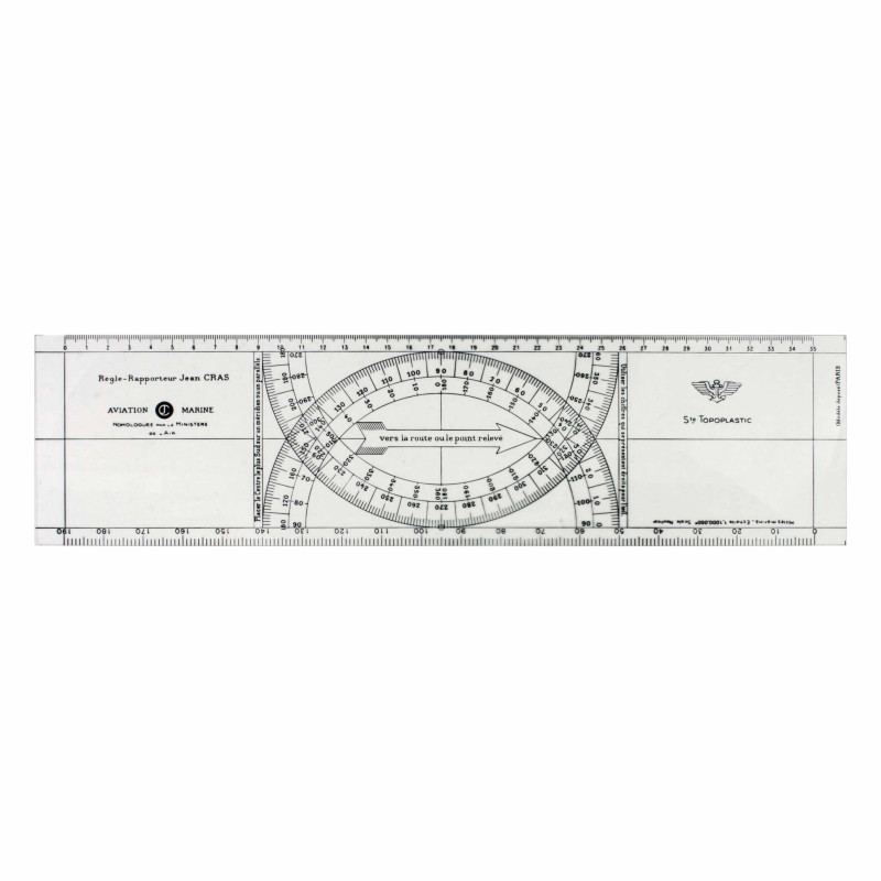 Règle Cras, gravure noire, PVC de 1 mm, sac polyéthylène