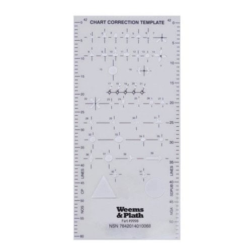 Normographe chart correction template