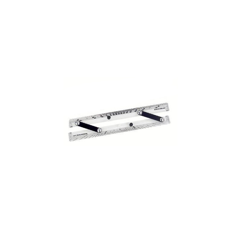 Parallel Ruler in Plexiglas, 38 cm Black Graduations
