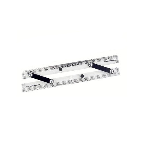 Parallel Ruler in Plexiglas, 38 cm Black Graduations