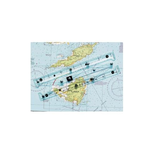 Règle parallèle spéciale pour report de position GPS : longueur 16" Règle parallèle spéciale pour report de position GPS : longueur 16"