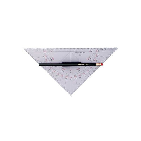 Rapporteur demi-carré (triangle) avec poignée - longueur base 27 cm