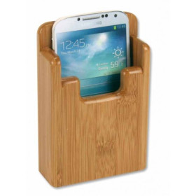 Bamboo stand - size: 243 x 155 x 15 mm - for smartphone