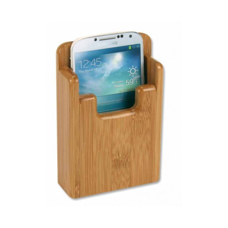 Bamboo stand - size: 243 x 155 x 15 mm - for smartphone