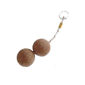 Floating key ring 2 cork balls