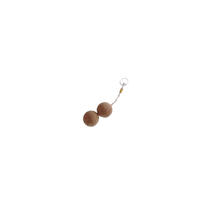 Floating key ring 2 cork balls