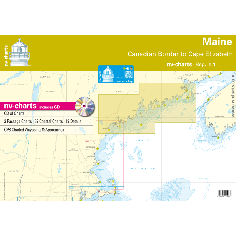 NV Charts - Reg. 1.1 - Maine, Canadian Border to Cape Elizabeth