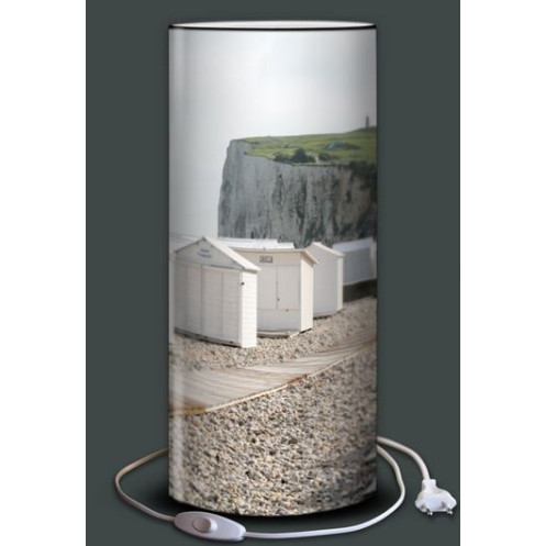 Lampe plage des demoiselles Cabines et falaise Lampe plage des demoiselles Cabines et falaise