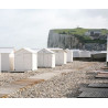 Lampe plage des demoiselles Cabines et falaise