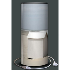 Lampe plage des demoiselles Cabines blanches