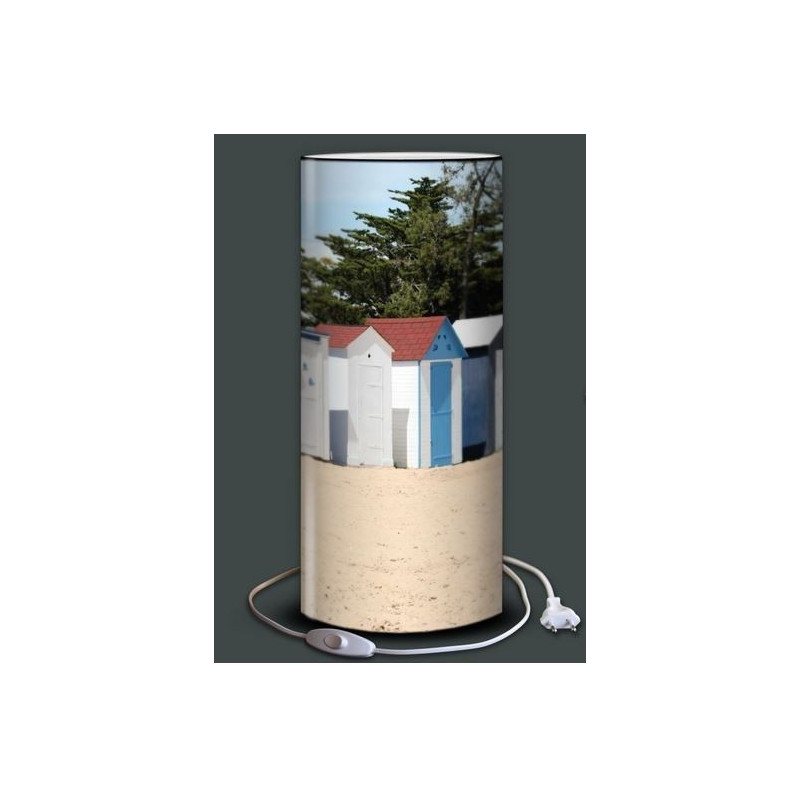 Lampe plage des demoiselles Cabines couleur
