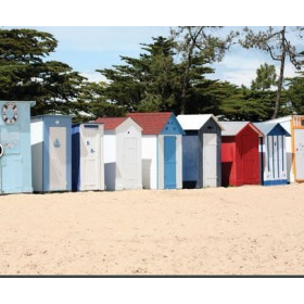 Lampe plage des demoiselles Cabines couleur