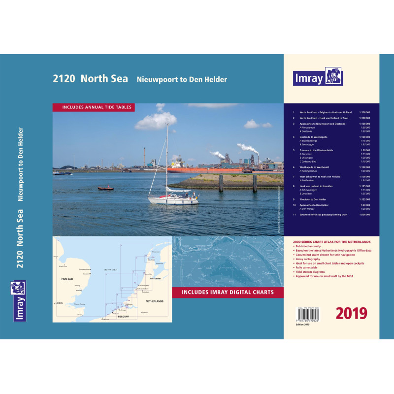 Imray - 2120 - North Sea - Nieuwpoort to Den Helder Chart Atlas