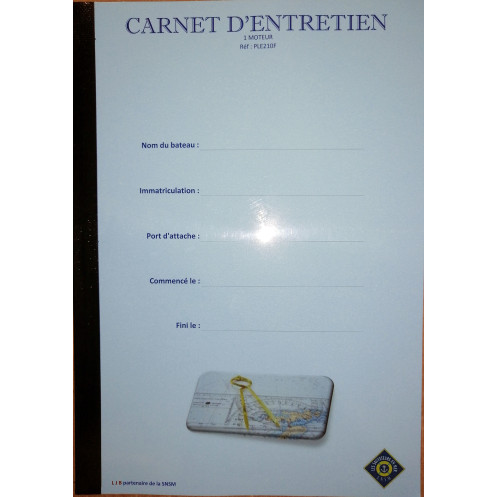 LJB - PLE210F - Carnet Entretien 1 moteur A4 72 pleins