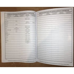 LJB - PLE210F - Carnet Entretien 1 moteur A4 72 pleins