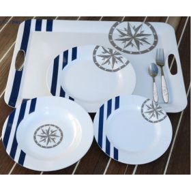 Assiette creuse ronde Marina