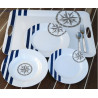 Assiette plate ronde Marina