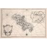 Toile tendue carte marine ancienne de la Martinique 1750