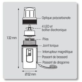 SOS LED distress flash lamp