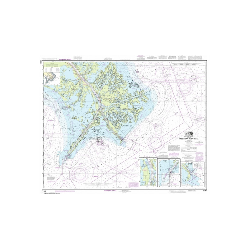 NOAA - 11361 - Mississippi River Delta - Southwest Pass - South Pass - Head of Passes