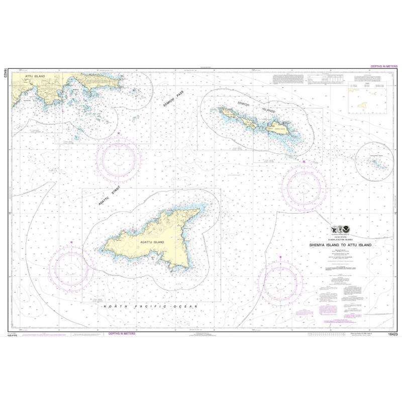 NOAA - 16423 - Shemya Island to Attu Island (Metric)