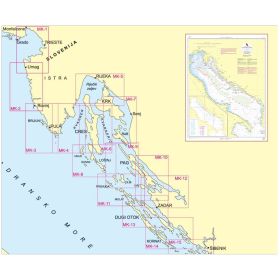 Hrvatski Hidrografski Institut - nautical chart - Croatia male 1 - Adriactic Sea, eastern coast - Trieste to Zadar