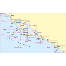 Hrvatski Hidrografski Institut - Croatie Male Karte 2 - Adriactic Sea, eastern coast - Zadar to Ulcinj