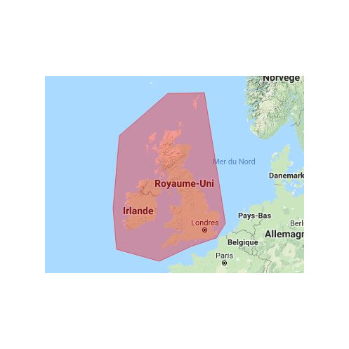 SnMap - Côtes Royaume Uni + Irlande - carte neuve