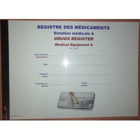 LJB - 180FE - Registre des médicaments et du matériel médical dotation A pour 25 marins - Medical equipement A medicine and mate