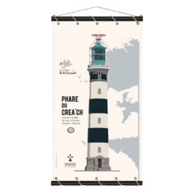 Toile tendue phare du Creach - 6" x 11 cm