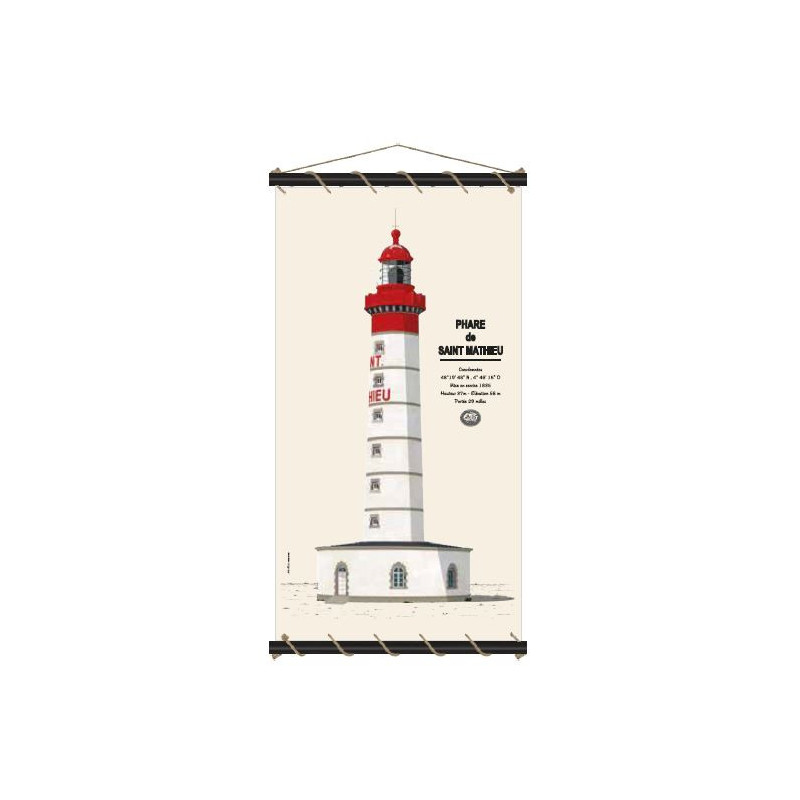 Toile tendue coton phare de Saint Mathieu - Petit modèle