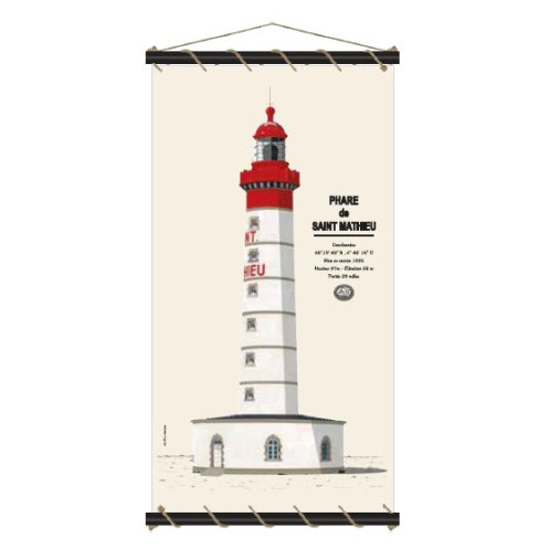 Toile tendue coton phare de Saint Mathieu - Petit modèle Toile tendue coton phare de Saint Mathieu - Petit modèle