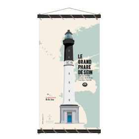 Toile tendue phare de Sein - 6" x 11 cm