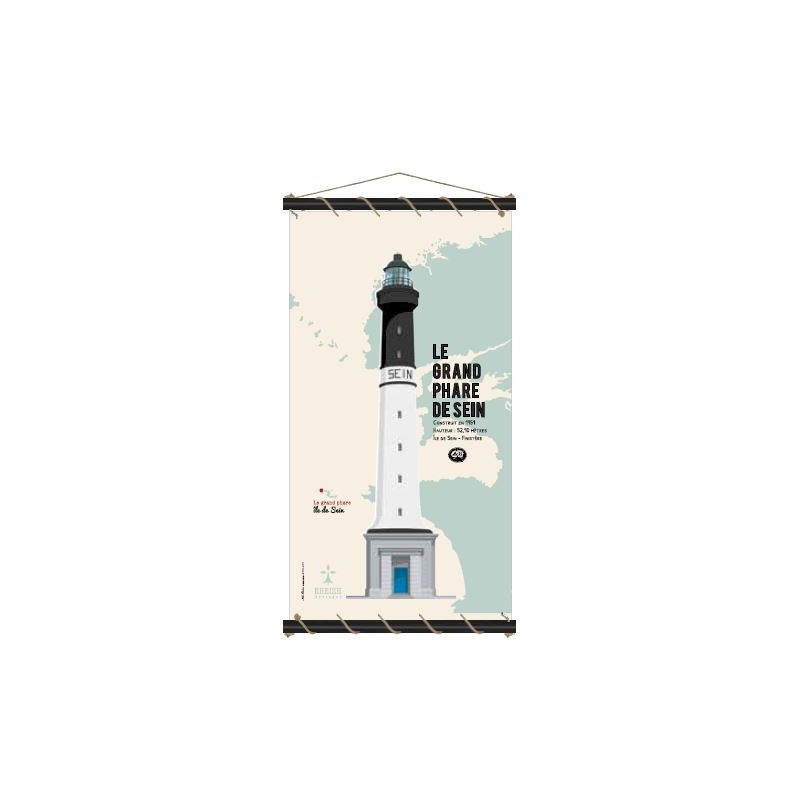 Toile tendue coton phare de Sein