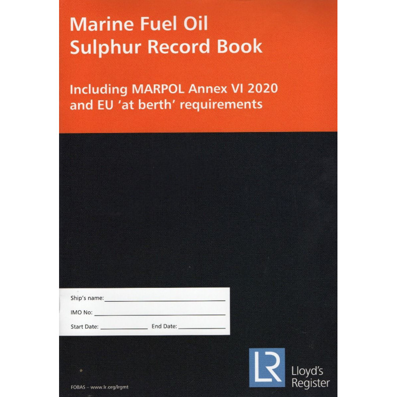 Lloyd's Register - LBK0036 - Marine Fuel Sulphur Record Book