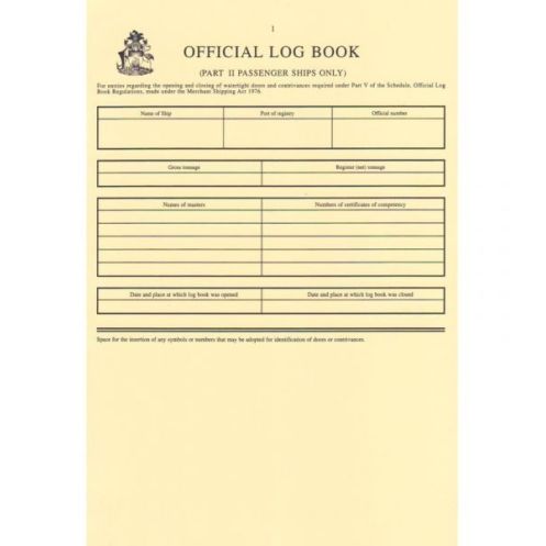 Bahamas Maritime Authority - BAH0060 - Bahamas Official logbook II passanger ship