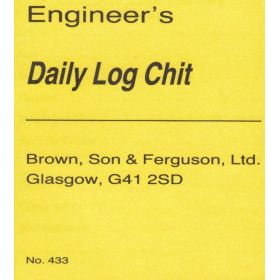 Brown, Son & Ferguson Ltd - Engineer's daily log chit book