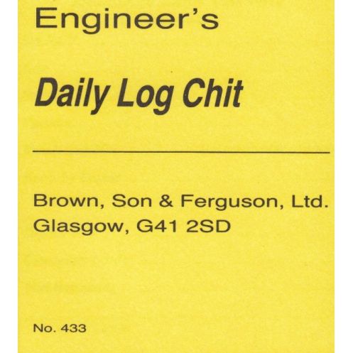 Brown, Son & Ferguson Ltd - Engineer's daily log chit book