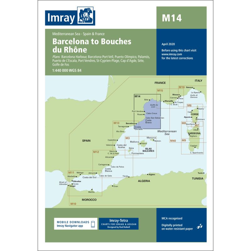 Imray - M14 - Barcelona to Bouches du Rhône