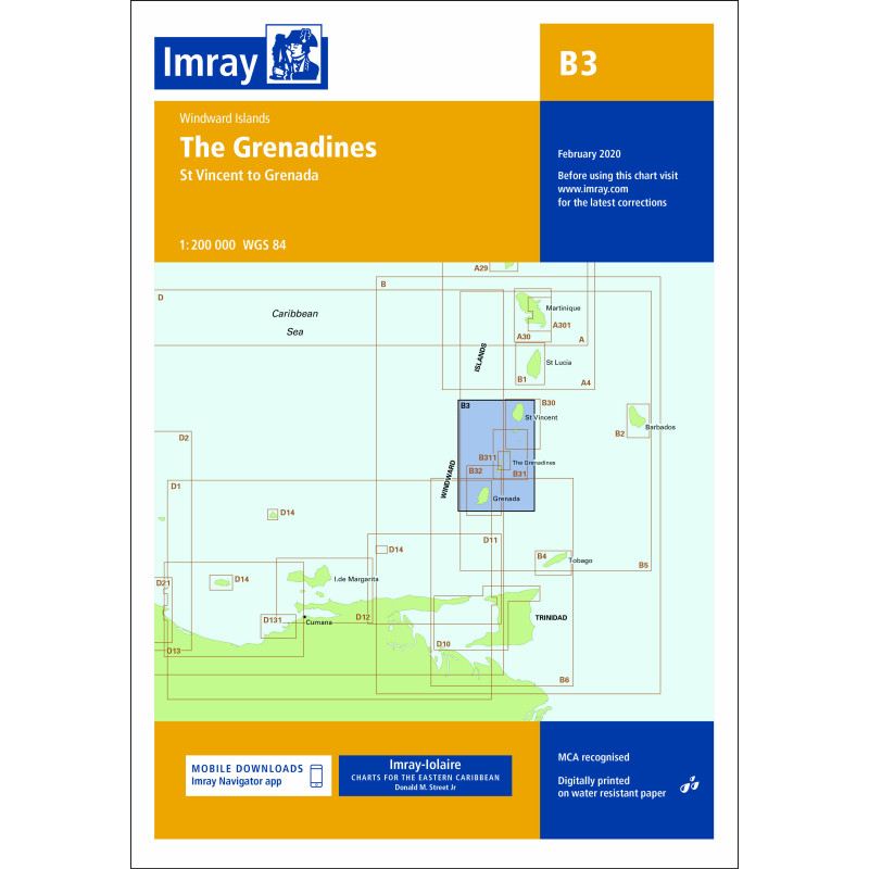 Imray - B3 - The Grenadines - St Vincent to Grenada