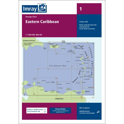 Imray - 1 - Eastern Caribbean General Chart - Passage Chart