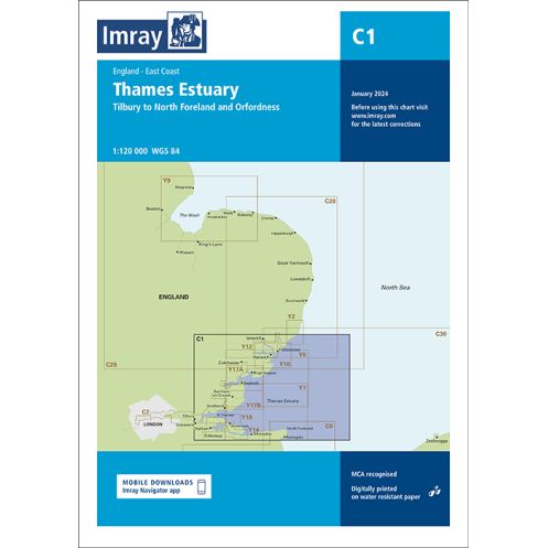 Imray - C1 - Thames Estuary - Tilbury to North Foreland and Orfordness