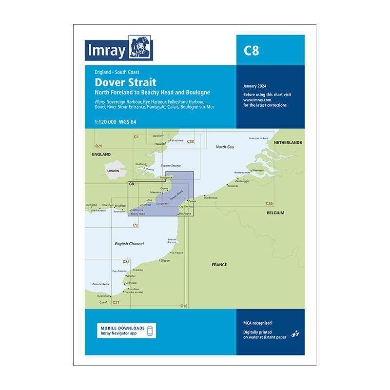 Imray - C8 - Dover Strait - North Foreland to Beachy Head and Boulogne