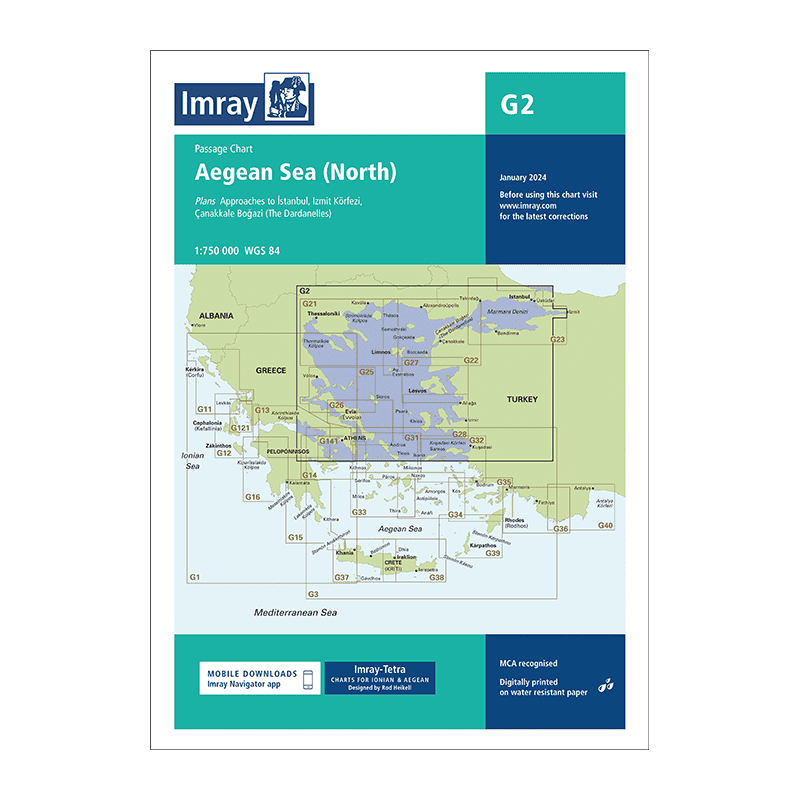 Imray - G2 - Aegean Sea (North) - Passage Chart