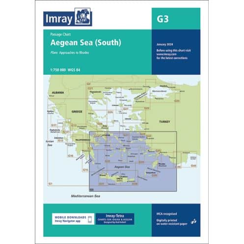 Imray - G3 - Aegean Sea (South) - Passage Chart